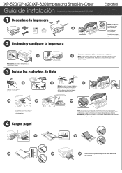 Epson XP-620 Installation Guide (Spanish)