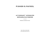 Fisher and Paykel RS36W80RU1_N ActiveSmart Integrated Refrigerator Freezer Dual Installation Guide