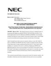 NEC NP-M300XS Press Release