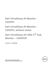 Dell U2424H UltraSharp 24 Monitor - without stand Users Guide