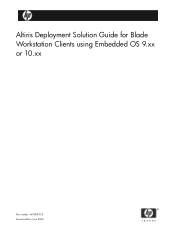 HP dc72 Altiris Deployment Solution Guide for Workstation Clients using Embedded OS 9.xx or 10.xx