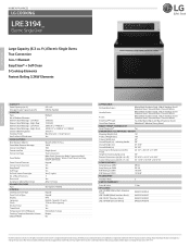LG LRE3194SW Specification