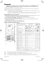 Panasonic WU-144MF1U9E CZ-RWSK1U Owner's Manual