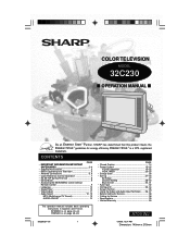 Sharp 32C230 32C230 Operation Manual