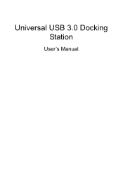 Acer Universal USB 3.0 Docking Station User Manual