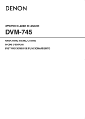 Denon DVM-745 Owners Manual - English