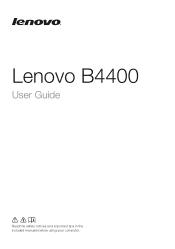 Lenovo B4400 Laptop (English) User Guide