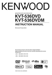 Kenwood KVT-536DVD User Manual 1