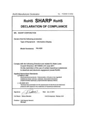 Sharp PN-V551 RoHS Certification