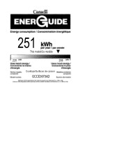 Frigidaire GCCE3670AD Energy Guide