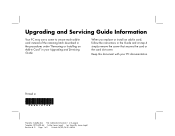 HP Presario SA4000 Addenda Upgrading and Servicing Guide