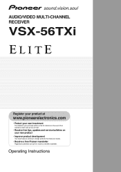 Pioneer VSX-56TXi Owner's Manual