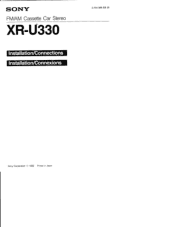 Sony XR-U330FP Users Guide