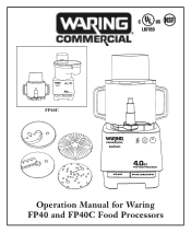 Waring FP40 Instruction Manual