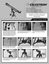 Celestron AstroMaster 70EQ Telescope Quick Setup Guide for AstroMaster 70EQ and 90EQ