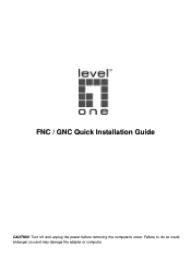 LevelOne GNC-0110 Quick Install Guide
