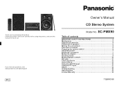 Panasonic SC-PMX90K Owners Manual