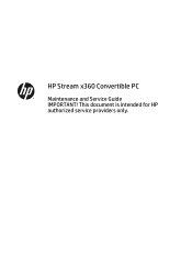 HP Stream x360 Maintenance and Service Guide