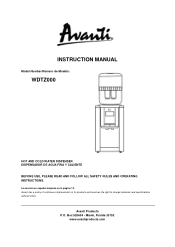 Avanti WDTZ000 Instruction Manual