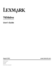 Lexmark T656 User's Guide