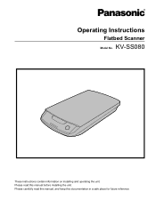 Panasonic KV-SS080 Operating Instructions