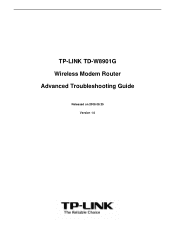 TP-Link TD-W8901G Troubleshooting Guide