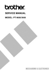 Brother International PT-9600 Service Manual
