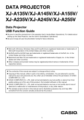 Casio XJ-A251 User Manual