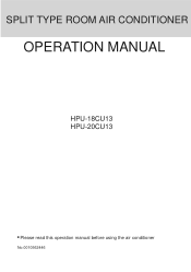 Haier HPU-20CU13 User Manual