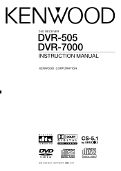 Kenwood DVR-7000 User Manual