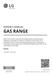 LG LSGL5831F Owners Manual
