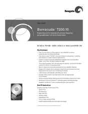 Seagate ST3500830AS Barracuda 7200.10 Data Sheet