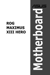 Asus ROG MAXIMUS XIII HERO Users Manual English