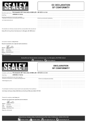 Sealey LED3606G Declaration of Conformity
