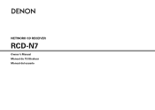 Denon RCD-N7 Instruction Manual