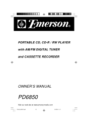 Emerson PD6850 Owners Manual