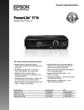 Epson PowerLite 1716 Product Brochure