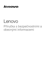 Lenovo IdeaPad N586 (Czech) Safty and General Information Guide