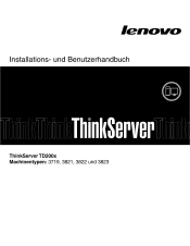 Lenovo ThinkServer TD200x (German) Installation and User Guide