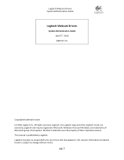 Logitech B910 Logitech Webcam Drivers - Administrators Guide