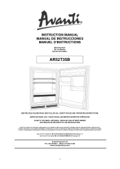 Avanti AR52T3SB Instruction Manual
