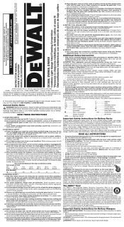 Dewalt DW969K-2 Instruction Manual