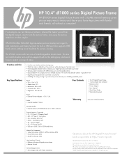 HP DF1000A3 HP df1000a3 Digital Picture Frame - Datasheet