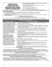 KitchenAid UDT555SAFP Warranty Information