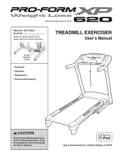 ProForm Xp Weight Loss 620 Treadmill User Manual
