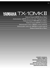 Yamaha TX-10MKII Owner's Manual