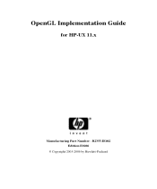 HP c3750 OpenGL Implementation Guide for HP-UX 11.x