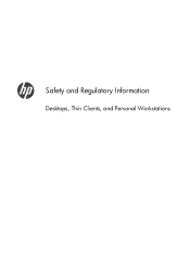 HP Presario All-in-One CQ1-2000 Safety and Regulatory Information