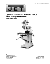 JET Tools 3-Axis User Manual