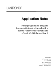Lantronix xPico Wi-Fi Embedded Wi-Fi Module Application Note: xPico Wi-Fi Tower Board Demos